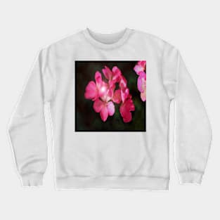 Glow - Pink Floral Blooms - Watercolor Botanical Flowers Crewneck Sweatshirt